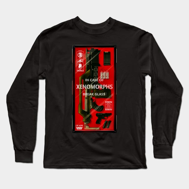 Xenomorph Emergency Kit Long Sleeve T-Shirt by bigbadrobot